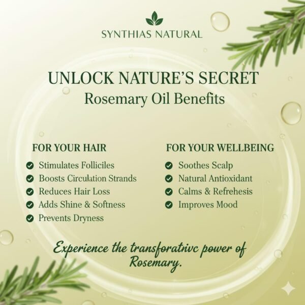 Synthia's Natural Rosemary Oil - Image 2
